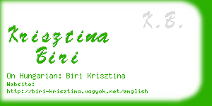 krisztina biri business card